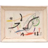 JOAN MIRO, untitled 1975 lithograph, signed in the plate,