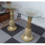 SIDE TABLES, a pair, 1960's French inspired pineapple design, 65cm H.