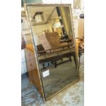 WALL MIRROR, with a gilt, faux bamboo frame and darkened plate, 86cm W x 147cm H.