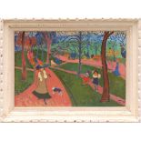 ANDRE DERAIN 'Hyde Park', lithograph, edition: 1000, published by Mourlot, 40cm x 59cm, framed.