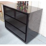 CHEST OF DRAWERS, contemporary, black lacquered finish, 100cm x 50cm x 80cm.