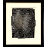 VICTOR VASARELY 'Abstract', on mylar, circa 1970, 28cm x 21.5cm, framed.