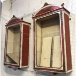 HANGING CABINETS, a pair, 20th century Italian, painted, each with two adjustable shelves,