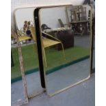 WALL MIRRORS, a pair, 1960's French inspired, 120.5cm x 81cm.