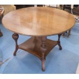 CENTRE TABLE, Victorian walnut, circa 1890, the circular top on four turned and carved supports,