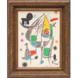 JOAN MIRO, untitled, 1975 lithograph, signed in the plate,