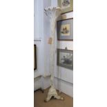 SERGE ROCHE STYLE PALM TREE TORCHERE/UPLIGHTER, vintage mid 20th century carved and painted pine,