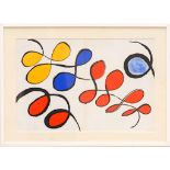 ALEXANDER CALDER, lithograph, 'Abstract' printed by Maeght, 37cm x 55cm.