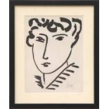 HENRI MATISSE, 'Visage II' heliogravure suite Last works 1954, printed by de Draeger freres,