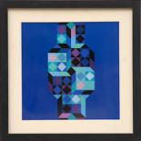 VICTOR VASARELY, 'Abstract', off set lithograph 1971 suite: Hommage hexagone, 25cm x 25cm.