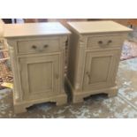 BEDSIDE CABINETS, a pair,