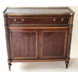 SIDE CABINET, late 18th century French Directoire plum pudding mahogany,