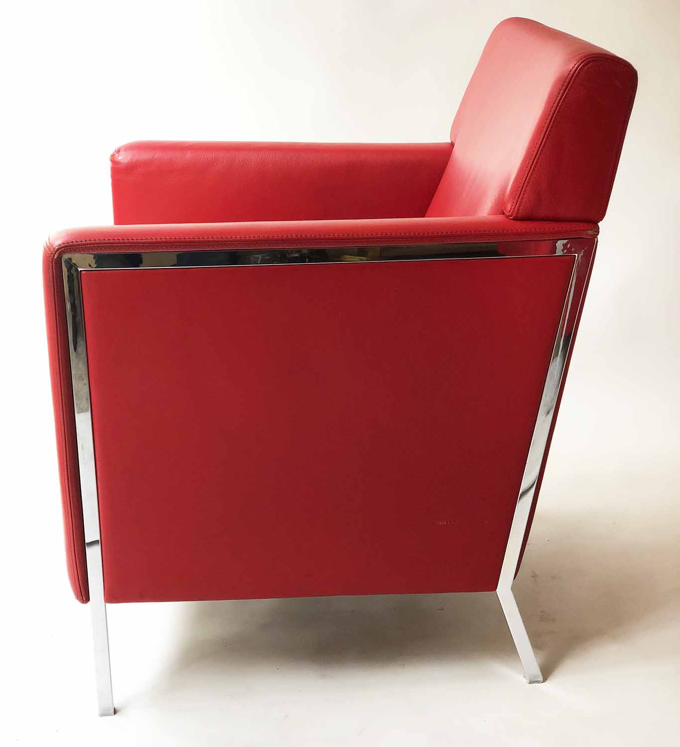 MOROSO STEEL ARMCHAIRS, a pair, - Image 3 of 5