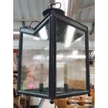 RALPH LAUREN WITH VISUAL COMFORT MILLS HANGING LANTERN, 86cm H x 47 W.