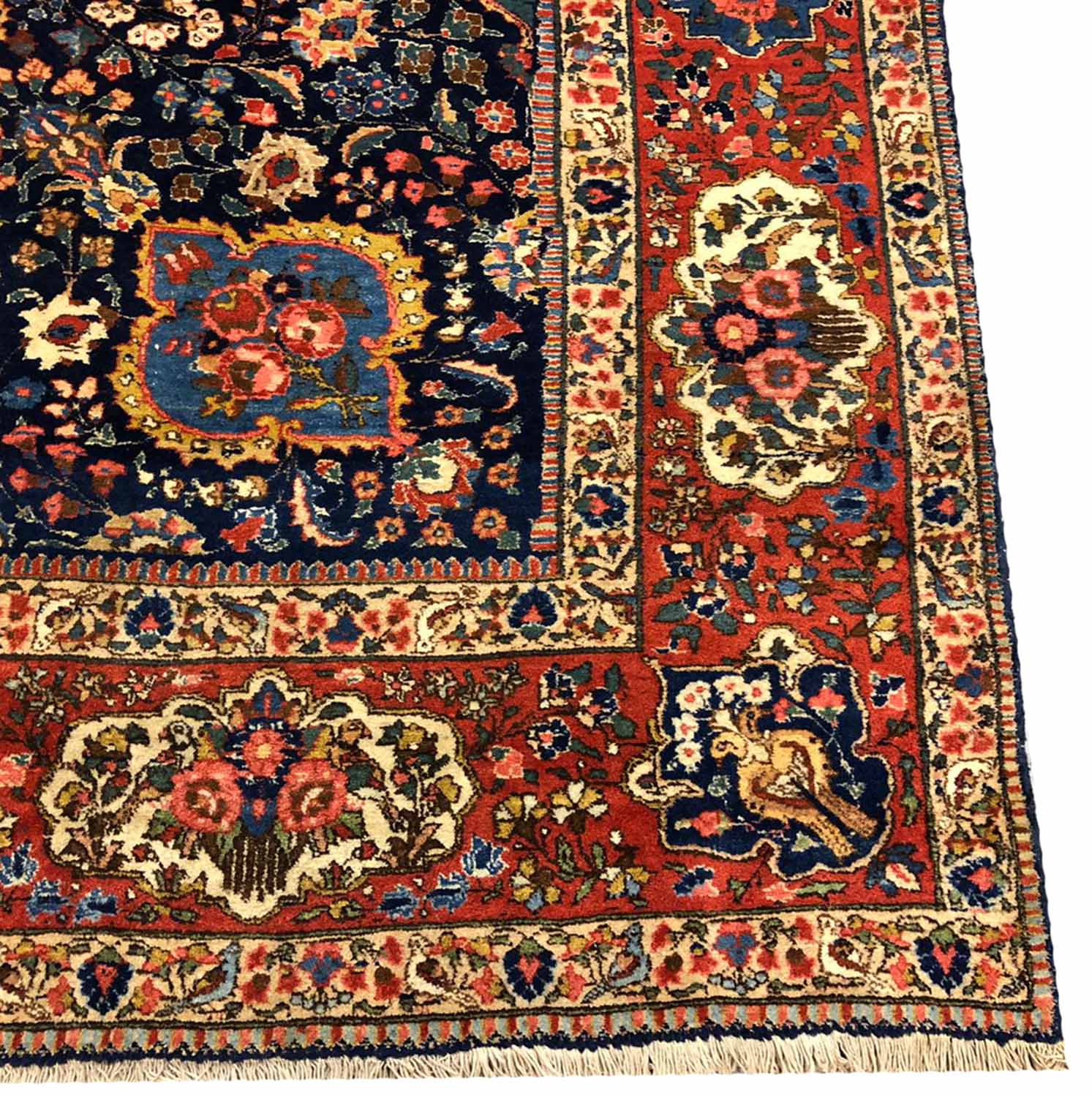 FINE ANTIQUE PERSIAN PICTORIAL TABRIZ CARPET, 297cm x 204cm. - Image 3 of 4