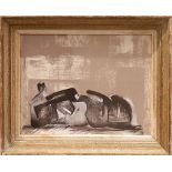 HENRY MOORE, Reclining figure, original lithograph, 1977, 23cm x 30cm.