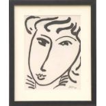 HENRI MATISSE, 'Visage I' heliogravure suite Last works 1954, printed by de Draeger freres,