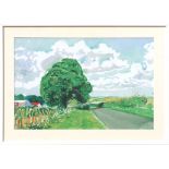 DAVID HOCKNEY, print, 'Countryside', 36cm x 55cm.