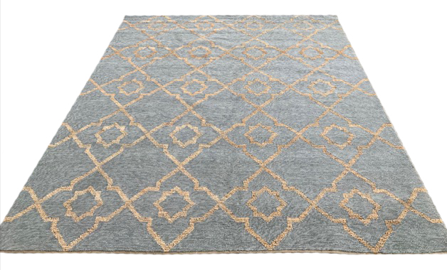 CONTEMPORARY CARPET, 305cm x 244cm, wool and jute Moroccan design.