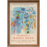 RAOUL DUFY, 'Ville de honfleur', hommage a Raoul Dufy original lithographic poster, plate signed,