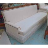 EICHHOLTZ SOFA, cream herringbone studded detail, 250cm L x 95cm x 90cm H.