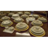 LIMOGES BERNARDAUD DINNER SERVICE 'Constance' design, 'Nuage' design dinner plates, (one faulty),