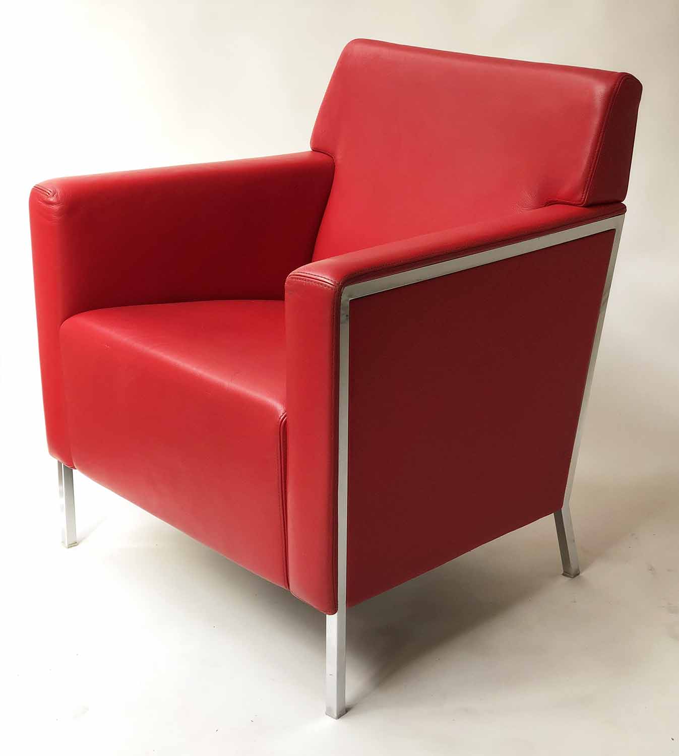 MOROSO STEEL ARMCHAIRS, a pair, - Image 2 of 5