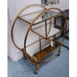 COCKTAIL TROLLEY, French Art Deco style, 94cm H.