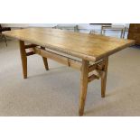 REFECTORY TABLE, mid 20th century Scandinavian pine,