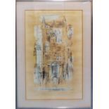 JOHN PIPER 'Redenhall Norfolk - The Tower', original lithograph, Edition: 75, handsigned,