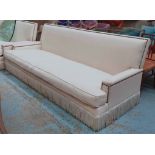 EICHHOLTZ SOFA, cream herringbone studded detail, 250cm L x 95cm x 90cm H.