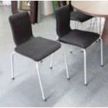 LLOYD LOOM OYSTER CHAIRS, a set of six, 76cm H.