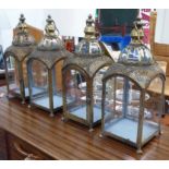 LANTERNS, a set of four, French-Moroccan inspired, 94cm H.