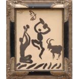 PABLO PICASSO, 'Faun' 1975 printed by Spadem plate signed and dated, 44cm x 34cm.