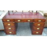 REH KENNEDY MILITARY PEDESTAL DESK, 152cm x 76.5cm x 76cm.