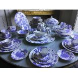 DINNER SERVICE, English fine bone china Royal Worcester 'Blue dragon' 12 place, 5 piece,