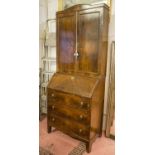 BUREAU CABINET, George III mahogany,