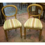 DINING CHAIRS, a set of four,