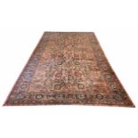 ANTIQUE OUSHAK CARPET, 410cm x 243cm,