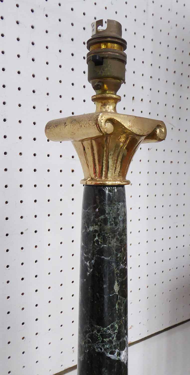 TABLE LAMPS, a pair, column form in onyx and gilt brass, marked 'FR' to the base, 52cm H. - Image 2 of 3