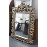 WALL MIRROR, in the Rococo manner, gilt finish, bevelled plate, 148cm x 95cm.