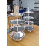 CAKE STANDS, a pair, 53cm H.