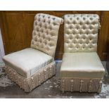 BOUDOIR CHAIRS, a pair,