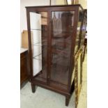 SHOP DISPLAY CABINET, Edwardian mahogany with adjustable glass shelves, 88cm W x 176cm H x 52cm D.