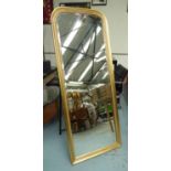 DRESSING MIRROR, gilt framed, bevelled glass, 158cm H.