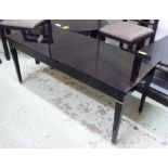 LOW TABLE, vintage 20th century, in later ebonised finish, 120cm x 50.5cm x 91cm (slight faults).