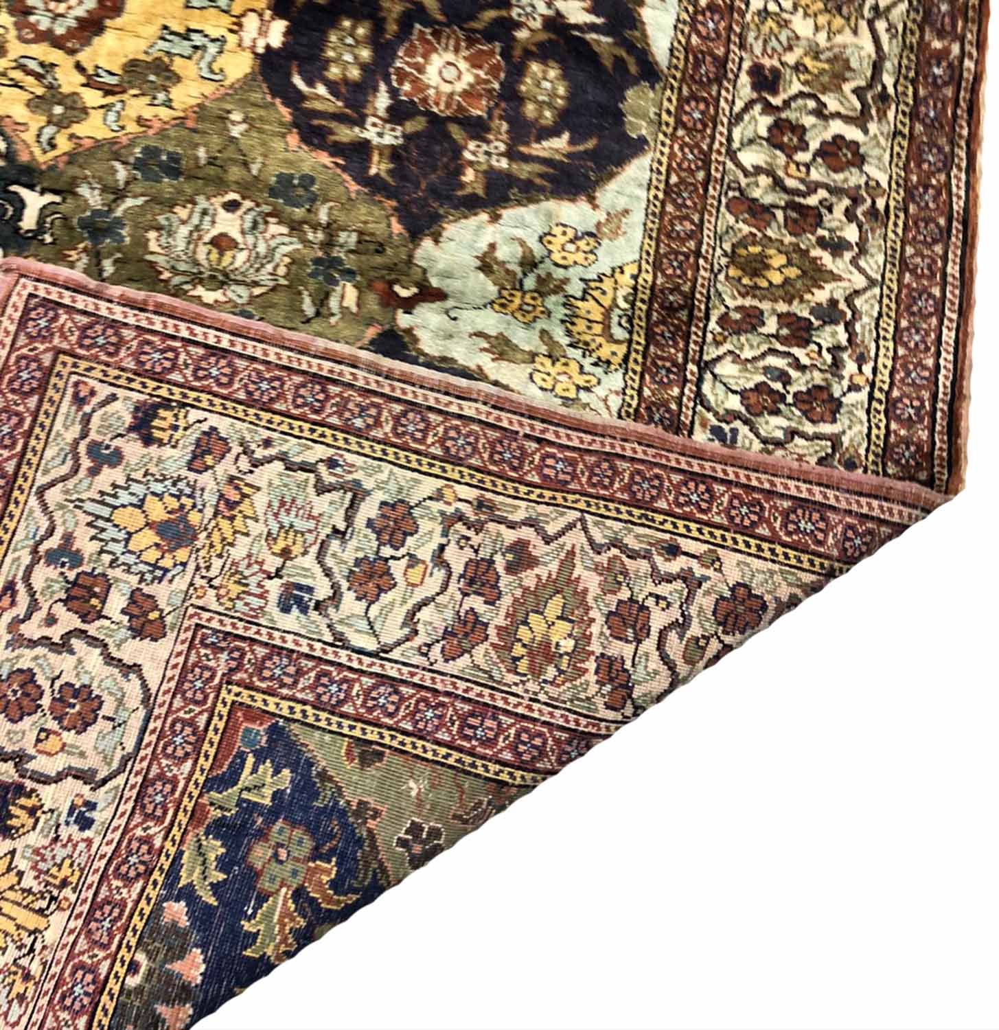 FINE TURKISH PENDERMA SILK RUG, 232cm x 155cm. - Image 3 of 3