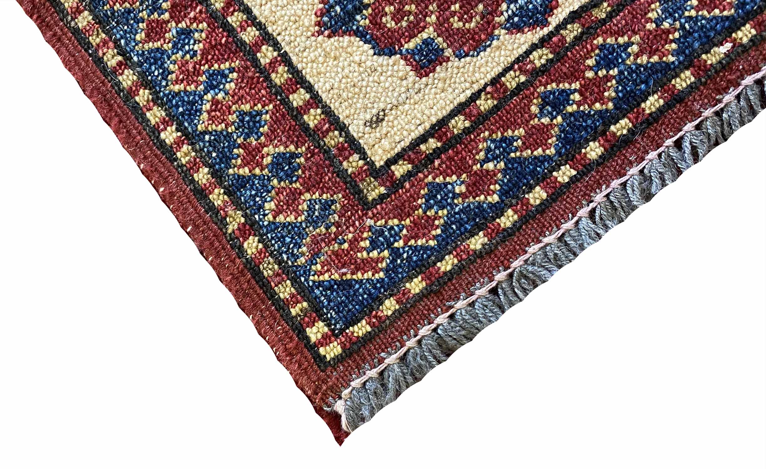 KAZAK RUNNER, 360cm x 90cm, open field within geometric bands and borders. - Image 3 of 3