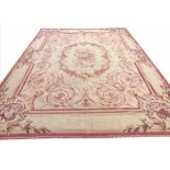 FINE AUBUSSON NEEDLEPOINT CARPET, 351cm x 255cm, neo classical design.