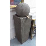 WATER FEATURE, contemporary design, faux stone finish, 132cm H.